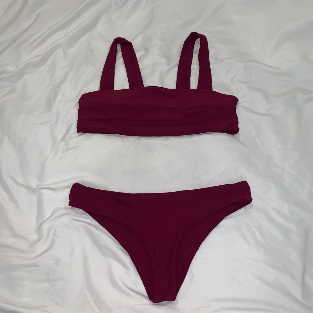 ZAFUL wine bikini set